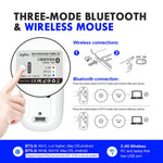 Inphic PM1 オフィスミュートワイヤレスノートパソコンマウス、バッテリーディスプレイ