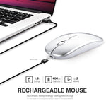 Inphic PM1 オフィスミュートワイヤレスノートパソコンマウス、バッテリーディスプレイ