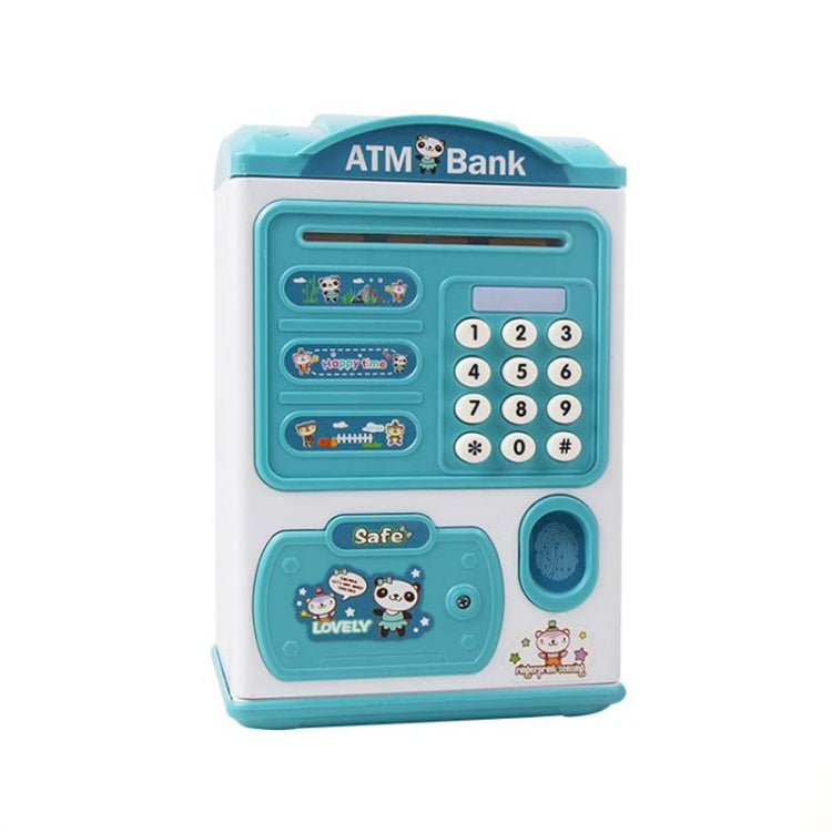 シミュレーションパスワード指紋センサー解除マネーボックス 自動巻き取りマネーセーフ ATM貯金箱 ピンク、ブルー