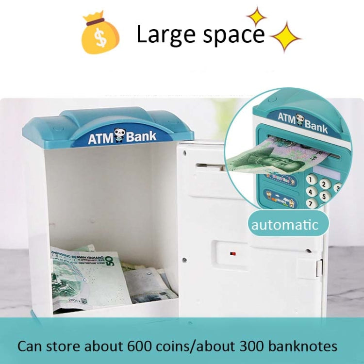 シミュレーションパスワード指紋センサー解除マネーボックス 自動巻き取りマネーセーフ ATM貯金箱 ピンク、ブルー