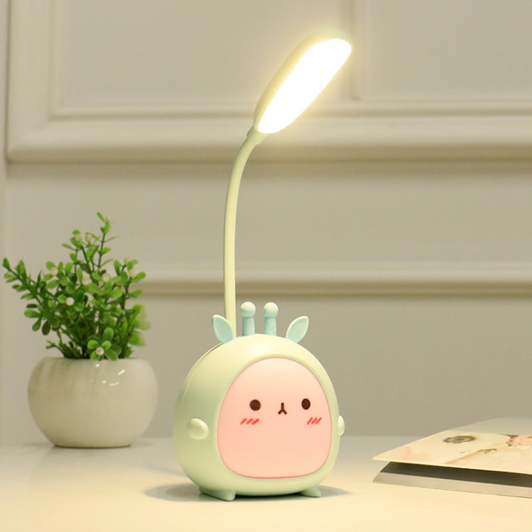 YW2021カートゥーンかわいいLED目の保護デスクランプ 学生寮寝室折りたたみ読書デスクランプ、グリーンラム、ピンクラム、ブラウンラム、ブルーフォーン、ピンクフォーン、ブラウンフォーン、グリーンフォーン、グリーンベア、ピンクベア、ブラウンベア、ブルーラム