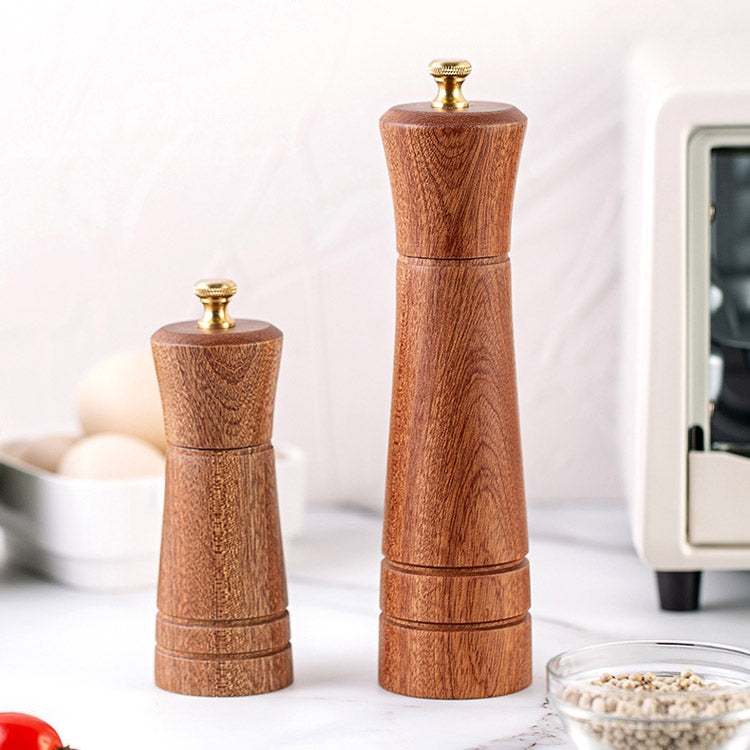 木製ペッパーミル キッチン家庭用 手動 ソリッドペッパーパウダー ブラックペッパーミル シーズニング瓶、スタイル3、5インチ、スタイル3、8インチ