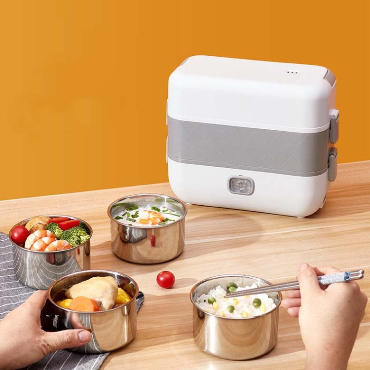 電気加熱・保温機能付き弁当箱 プラグイン可能 バレル型 オフィスワーカー用炊飯器 EUプラグ ダブルガット