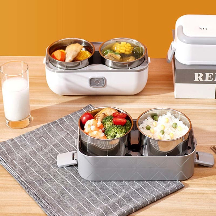 電気加熱・保温機能付き弁当箱 プラグイン可能 バレル型 オフィスワーカー用炊飯器 EUプラグ ダブルガット