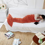 マーメイドテイルニットブランケット フィッシュテイルブランケット、60x140cm、195x90cm