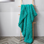 手作り厚手ウールニットブランケット ソファ用シェニールスティックニットブランケット、80x100cm、130x160cm