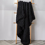 手作り厚手ウールニットブランケット ソファ用シェニールスティックニットブランケット、80x100cm、130x160cm