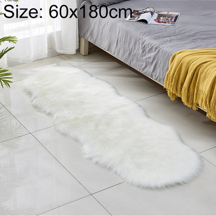 フェイクウールレザーソファカーペット フロアマット フリースクッション 出窓用マット 60x180cm