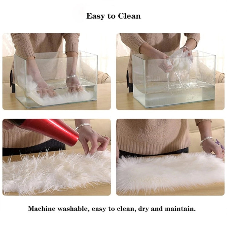 フェイクウールレザーソファカーペット フロアマット フリースクッション 出窓用マット 60x180cm