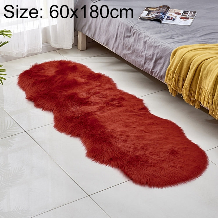 フェイクウールレザーソファカーペット フロアマット フリースクッション 出窓用マット 60x180cm