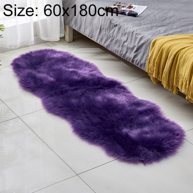 フェイクウールレザーソファカーペット フロアマット フリースクッション 出窓用マット 60x180cm