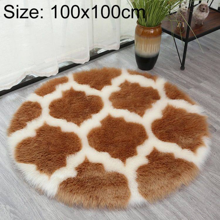 フェイクファー家庭用リビングルーム用プラッシュカーペット ヨガフロアマット装飾 60cm、80cm、90cm、100cm