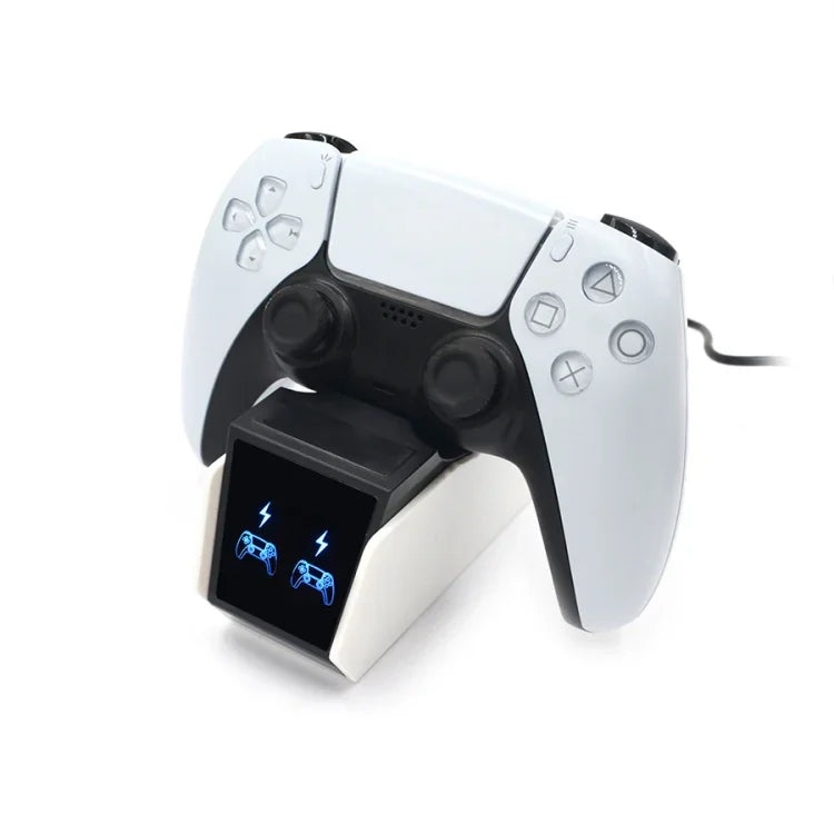 iPega SND-462 ハンドル接続用ダブル充電器 ゲームハンドル充電器 PS5用、SND-462（USプラグ）、SND-462（EUプラグ）