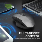 Inphic A1 6キー 1000/1200/1600 DPI ホームゲーミングワイヤレスメカニカルマウス、カラー：グレー ワイヤレス+Bluetooth 4.0+Bluetooth 5.0、ブラック ワイヤレス+Bluetooth 4.0+Bluetooth 5.0、ブラック ワイヤレス充電サイレントバージョン、グレー ワイヤレス充電サイレントバージョン