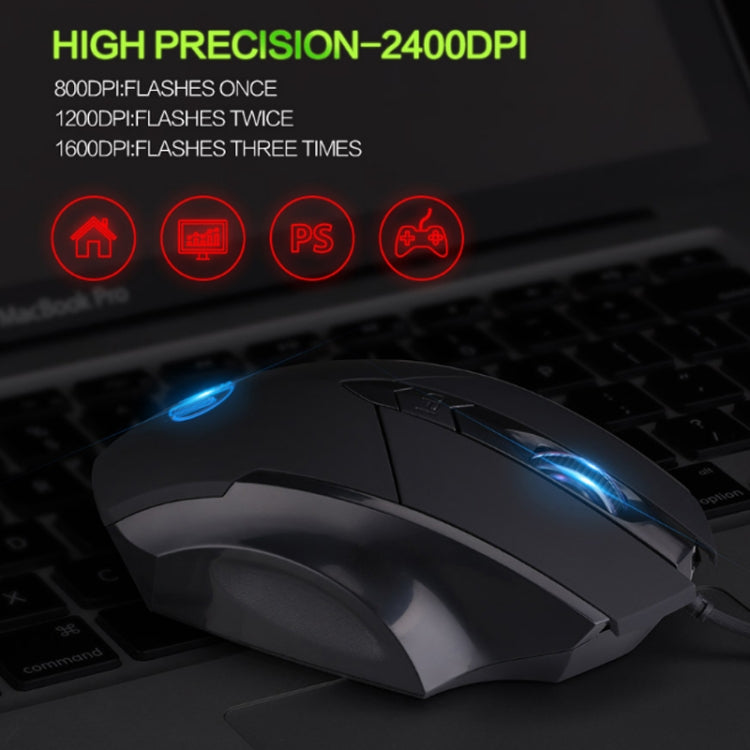 Inphic PW1 ゲームミュートマクロ定義イルミネーション有線マウス、ケーブル長：1.5m、ミュートブラックビジネスバージョン、ミュートブラックゲームバージョン、ミュートチタニウムグレーゲームバージョン