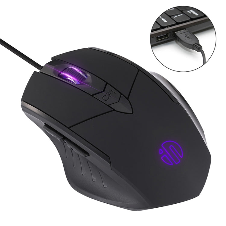 Inphic PW1 ゲームミュートマクロ定義イルミネーション有線マウス、ケーブル長：1.5m、ミュートブラックビジネスバージョン、ミュートブラックゲームバージョン、ミュートチタニウムグレーゲームバージョン