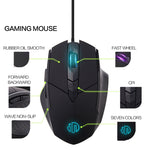 Inphic PW1 ゲームミュートマクロ定義イルミネーション有線マウス、ケーブル長：1.5m、ミュートブラックビジネスバージョン、ミュートブラックゲームバージョン、ミュートチタニウムグレーゲームバージョン