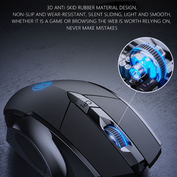Inphic PW1 ゲームミュートマクロ定義イルミネーション有線マウス、ケーブル長：1.5m、ミュートブラックビジネスバージョン、ミュートブラックゲームバージョン、ミュートチタニウムグレーゲームバージョン