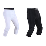 高弾性ライクラハニカムクラッシュパンツ メンズバスケットボールフィットネス七分丈スウェットパンツ、S、M、L、XL、XXL、XXXL