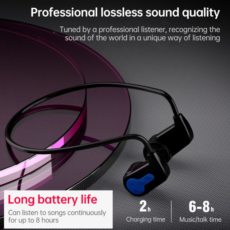 K3骨伝導Bluetooth 5.0ワイヤレスヘッドホン防水ヘッドホン、16GB RAM