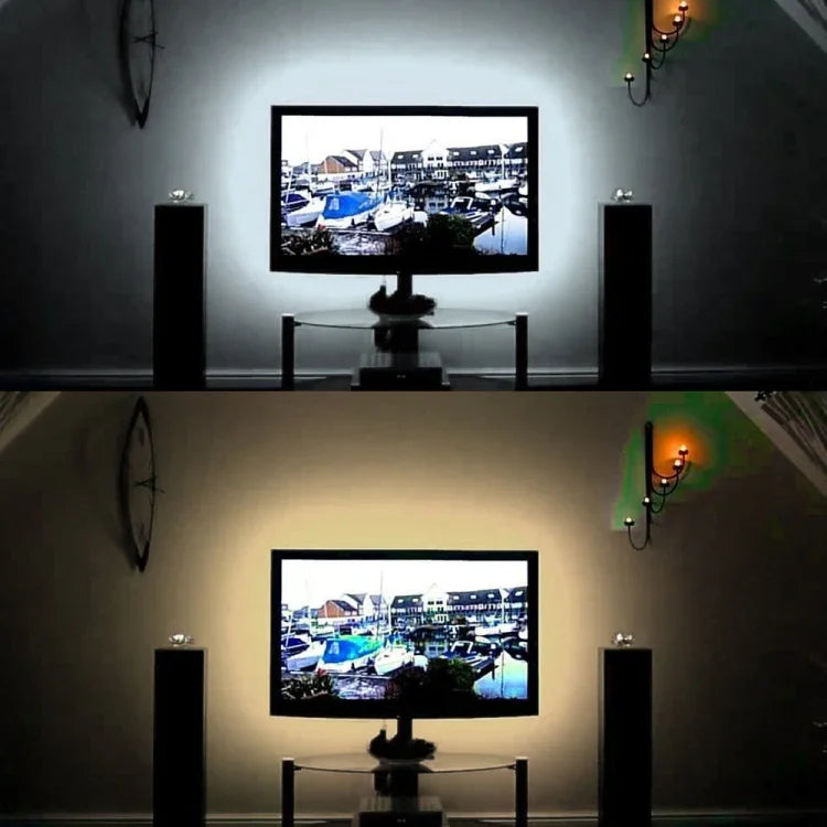 USB電源 SMD 2835 エポキシ LEDストリップライト クリスマスデスク装飾ランプ TV背景照明用、1m、5m