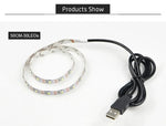 USB電源 SMD 2835 エポキシ LEDストリップライト クリスマスデスク装飾ランプ TV背景照明用、1m、5m