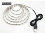 USB電源 SMD 2835 エポキシ LEDストリップライト クリスマスデスク装飾ランプ TV背景照明用、1m、5m