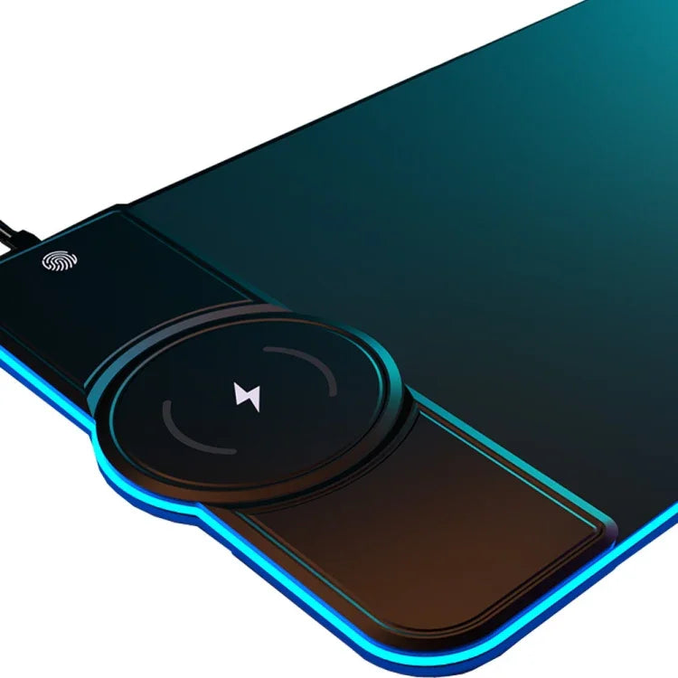 RGB01 10W ワイヤレス充電マウスパッド RGB発光マウスパッド、サイズ：800 x 300 x 4mm