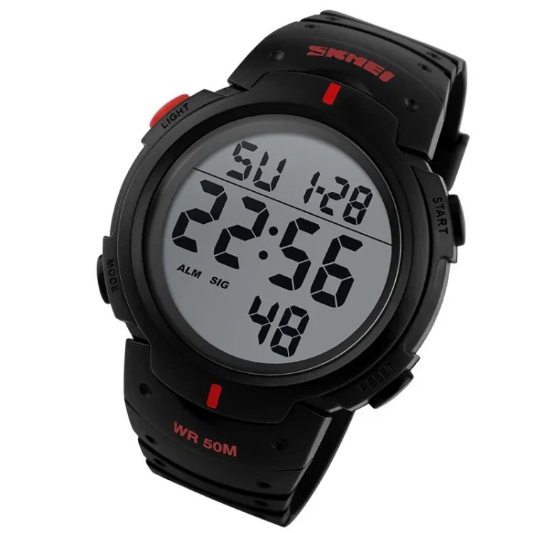 SKMEI 1068 Men Waterproof Outdoor Sports Digital Watch Student Fashion Watch, Red, Green, Blue, Black, Titanium, Golden, ArmyGreen