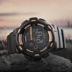 SKMEI 1243 Men Sports Watch Outdoor Waterproof Digital Watch, Red, Black, Golden