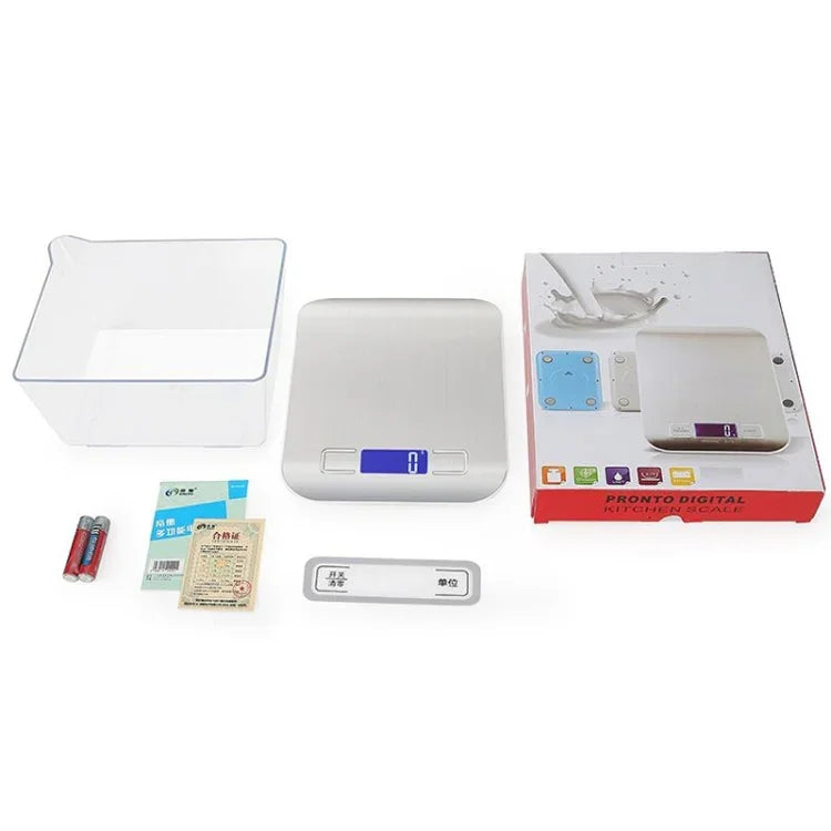 ステンレス製小型食品電子スケール キッチン用ポータブルベーキング電子スケール 5kg/1g（電池式ホワイト）、5kg/1g（電池式ブラック）、10kg/1g（電池式ホワイト）、5kg/1g（充電式ホワイト）、10kg/1g（充電式ホワイト）