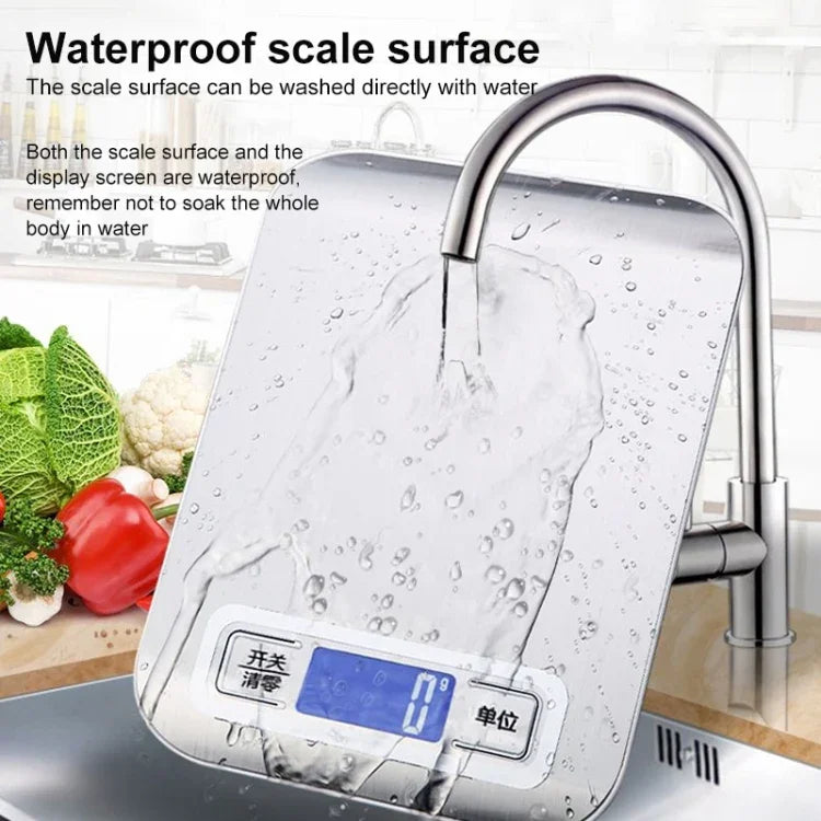 ステンレス製小型食品電子スケール キッチン用ポータブルベーキング電子スケール 5kg/1g（電池式ホワイト）、5kg/1g（電池式ブラック）、10kg/1g（電池式ホワイト）、5kg/1g（充電式ホワイト）、10kg/1g（充電式ホワイト）