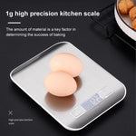 ステンレス製小型食品電子スケール キッチン用ポータブルベーキング電子スケール 5kg/1g（電池式ホワイト）、5kg/1g（電池式ブラック）、10kg/1g（電池式ホワイト）、5kg/1g（充電式ホワイト）、10kg/1g（充電式ホワイト）