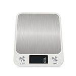 小型キッチン食品スケール ステンレス製電子キッチンスケール 5kg/1g（ブラック）、10kg/1g（ブラック）、5kg/1g（ホワイト）、10kg/1g（ホワイト）