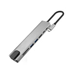 WC7367 8-in-1 87W Type-C to PD+USB3.0/USB2.0+SD+TF+HDMI+RJ45+Type-C ドッキングステーションハブ、WC7367