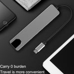 WC7367 8-in-1 87W Type-C to PD+USB3.0/USB2.0+SD+TF+HDMI+RJ45+Type-C ドッキングステーションハブ、WC7367