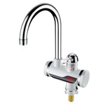 キッチン即熱電気温水蛇口 温水冷水ヒーター EUプラグ、ランプ表示下部給水口、ランプ表示側面給水口、ランプ表示漏電保護下部給水口、ランプ表示漏電保護側面給水口