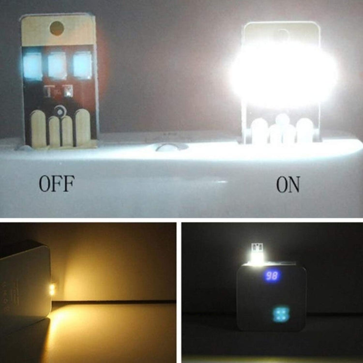 10 PCS Mini Pocket Card USB Power Keychain LED Night Light