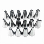 2 Sets Reusable Silicone Pastry Bag Cake Decorating Tools with 16 Nozzles Tips