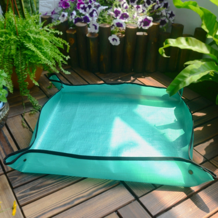 68x68cm PE家庭用園芸植え付け作業マット緑植物植え替え土混合防水花マット、68x68cm