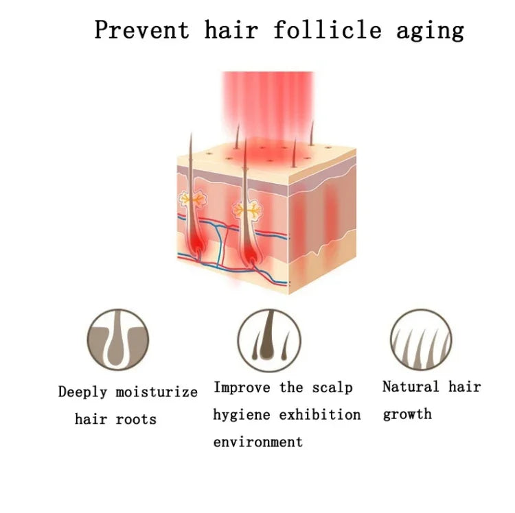 RF ヘアグロースコーム 頭皮オイルコントロール＆脱毛防止マッサージャー 英語マニュアル付き