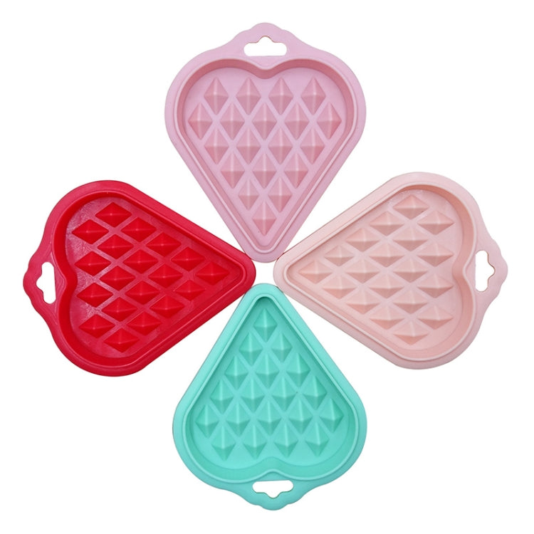 5in1 食品グレードシリコーン ワッフル型 キッチンケーキセット ベーキング用品 赤 緑 ベージュ ピンク