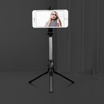 Bluetooth三脚セルフィースティック ライブ用スマホホルダー、ブラック、ホワイト、ピンク