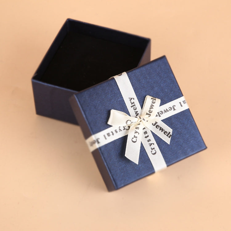 10個セット 蝶結びジュエリーギフトボックス 正方形ジュエリーペーパーパッケージボックス 8x8x4.5cm、9x9x4cm、6.2x6.2cm、8x8x3.5cm