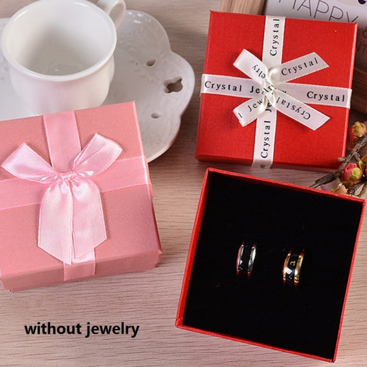 10個セット 蝶結びジュエリーギフトボックス 正方形ジュエリーペーパーパッケージボックス 8x8x4.5cm、9x9x4cm、6.2x6.2cm、8x8x3.5cm