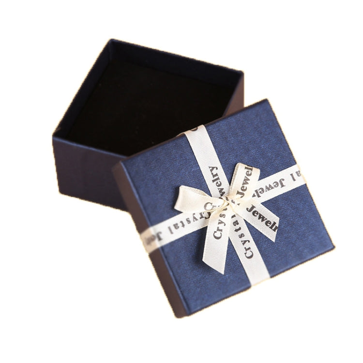10個セット 蝶結びジュエリーギフトボックス 正方形ジュエリーペーパーパッケージボックス 8x8x4.5cm、9x9x4cm、6.2x6.2cm、8x8x3.5cm