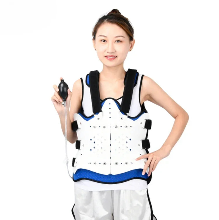 調節可能な胸腰部固定ブレースと腰保護具, スタイル:, シングルエアバッグ ワンサイズ, ダブルエアバッグ ワンサイズ, 標準モデル（エアバッグなし）ワンサイズ