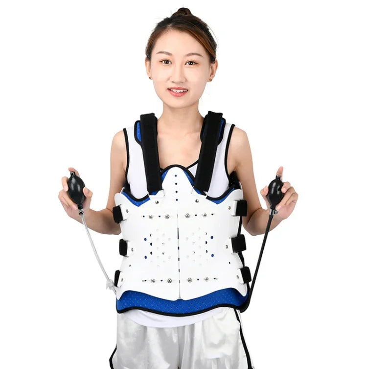 調節可能な胸腰部固定ブレースと腰保護具, スタイル:, シングルエアバッグ ワンサイズ, ダブルエアバッグ ワンサイズ, 標準モデル（エアバッグなし）ワンサイズ