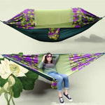 Outdoor Camping Mosquito-Proof Shade Hammock Parachute Cloth Printed Mosquito Net Hammock, Size: 270x140cm, 270x140cm Maple