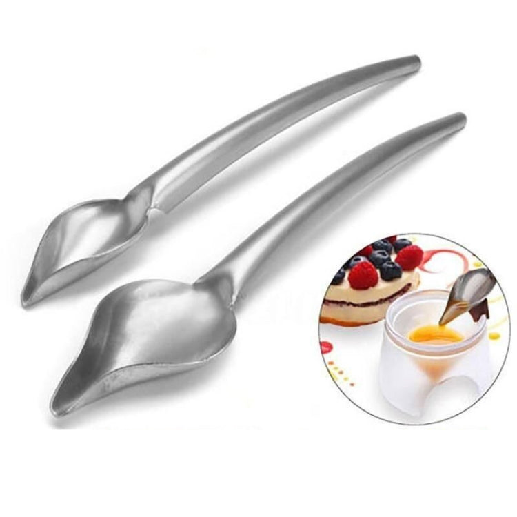 2in1 DIYステンレス製チョコレートスプーンデコレーションフィルタースプーンセット、2in1